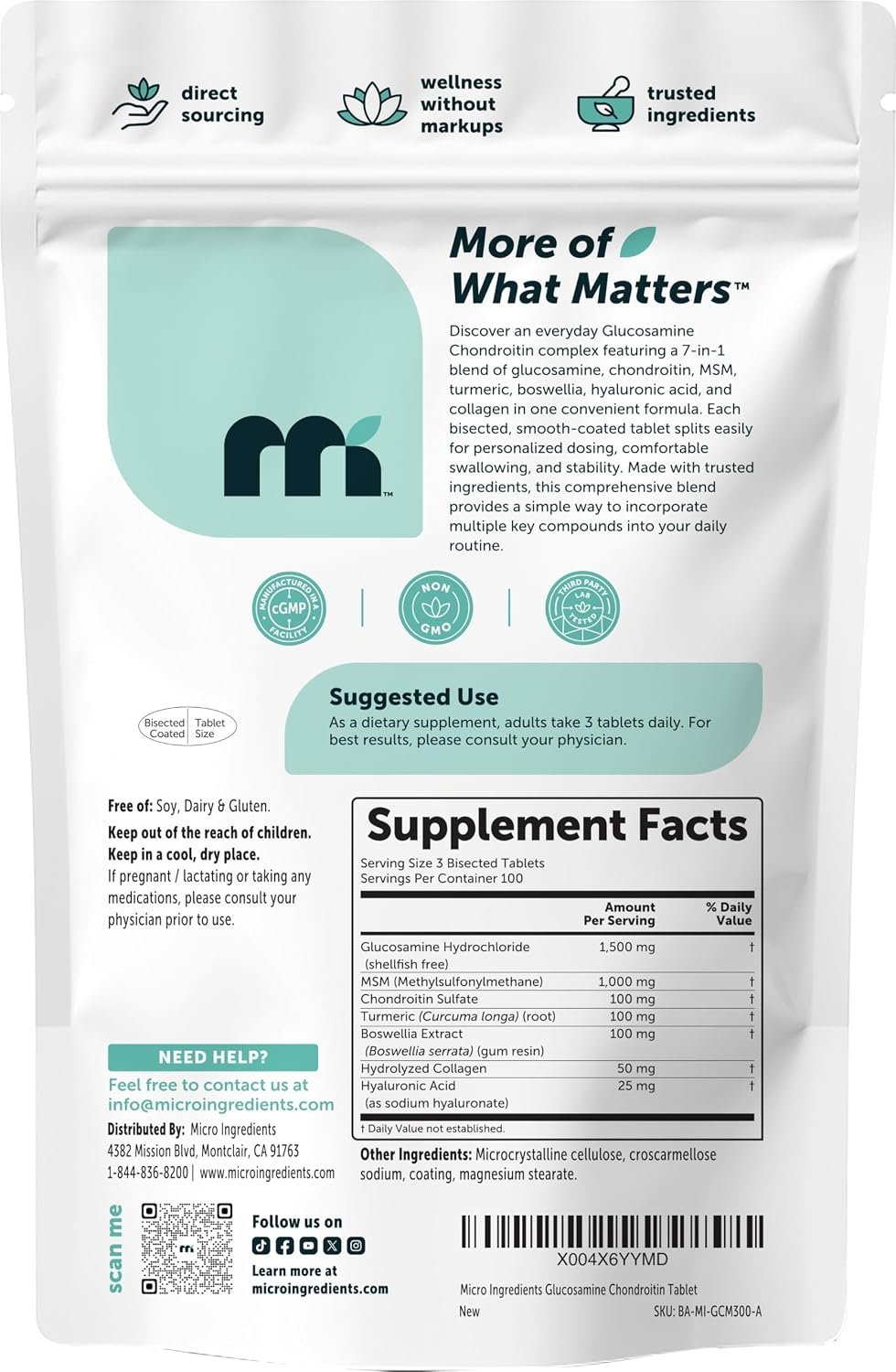 DVH Ingredients Glucosamine Chondroitin MSM and Turmeric Supplement - Image 7