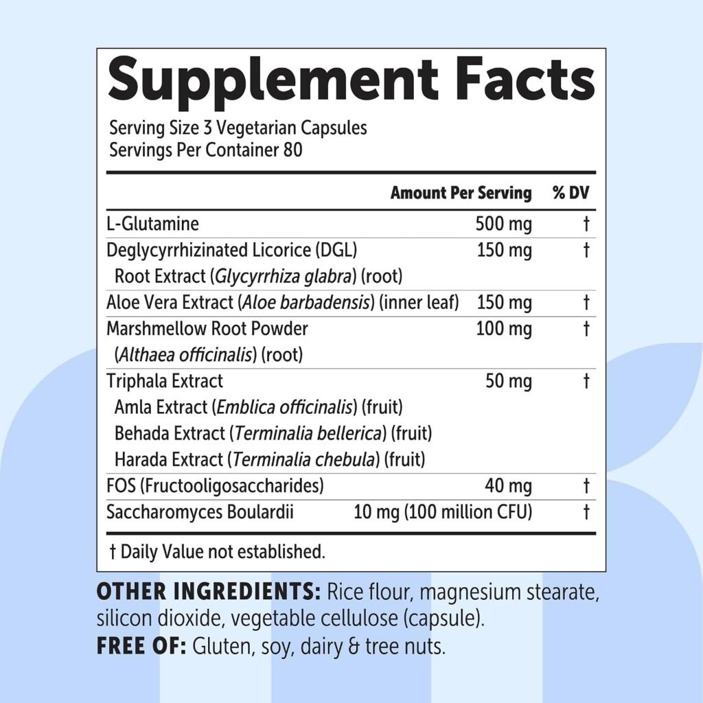 L-Glutamine+ Advanced 1000mg Per Serving, 240 Vegetarian Capsules