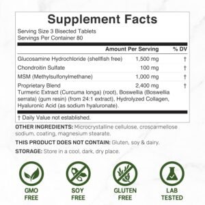 dvh Glucosamine Chondroitin & MSM Complex, Joint Support