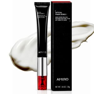 AMIRO PDRN Red Light Therapy Eye Cream with Built-In Microcurrent Massager