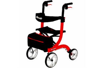 4 Wheel Rollator drive Nitro Red Adjustable Height Aluminum Frame