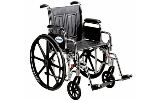 Drive Medical, Bariatric Wheelchair Sentra EC Heavy Duty Desk Length Arm Padded