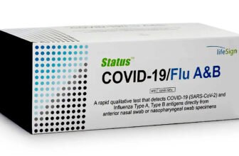LifeSign Status COVID-19/Flu A&B Rapid Immunoassay (25 Tests/Box)
