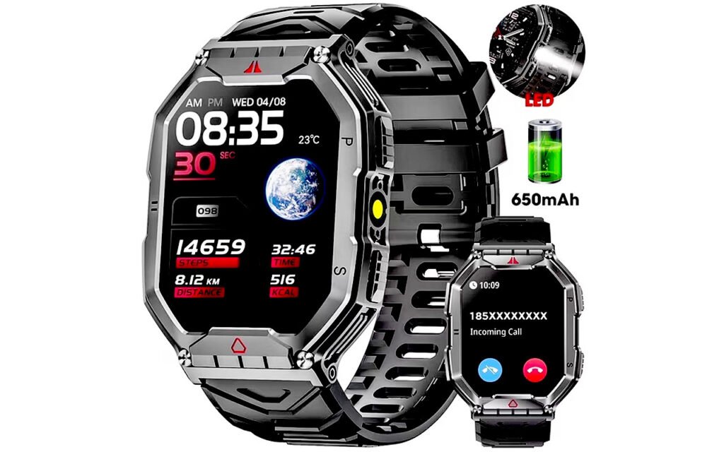 Mingdaln 2.1" AMOLED Men Military Smart watch