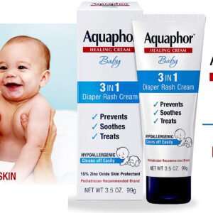 Aquaphor Baby Diaper Rash Cream with Zinc Oxide, Multipack, 3 x 3.5 OZ