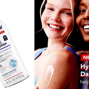 Aquaphor Daily Hydrating Face and Body Lotion, Hyaluronic Acid, 16 FL OZ