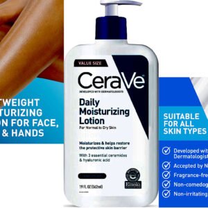 CeraVe Daily Moisturizing Lotion, Face and Body Lotion, Skin care, 19oz