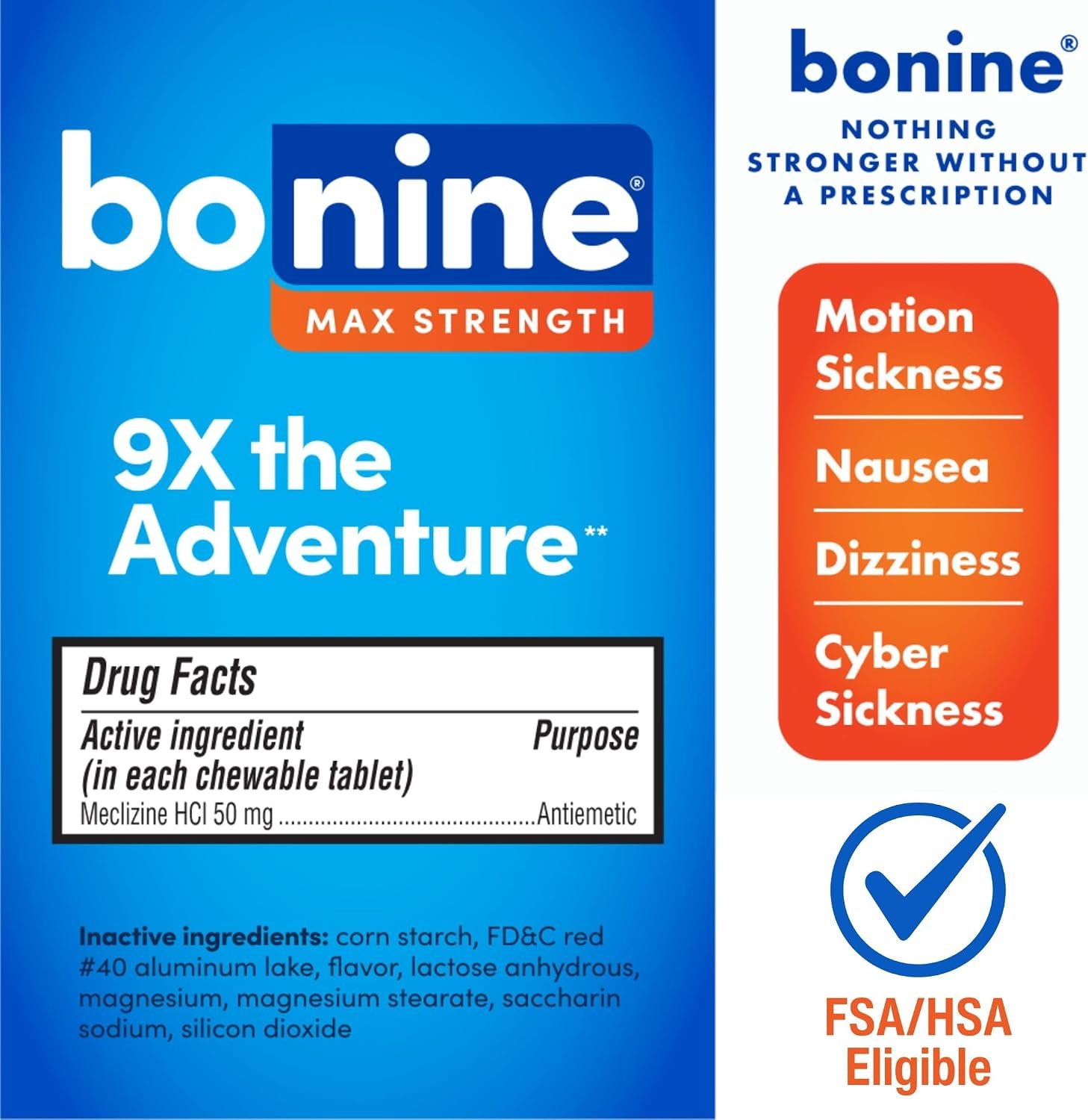 Bonine, Motion Sickness Chewable Tablets Raspberry Flavored - Image 5