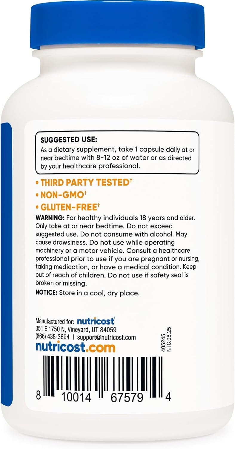 Nutricost Melatonin 20mg, 240 Capsules - Image 3