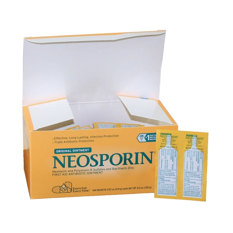 First Aid Antibiotic Neosporin Ointment 144 per Box Individual Packet - Image 3
