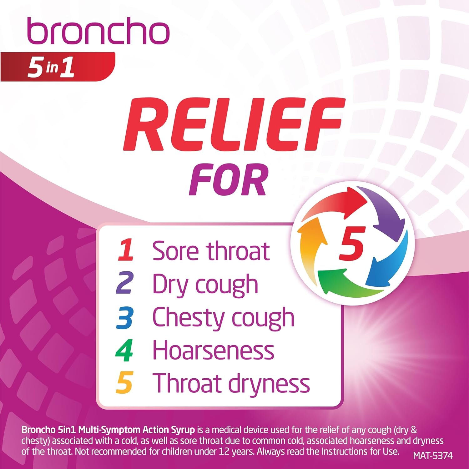 Bronchostop 5in1 Cough Multi-Symptom Action Syrup 200ml - Image 6
