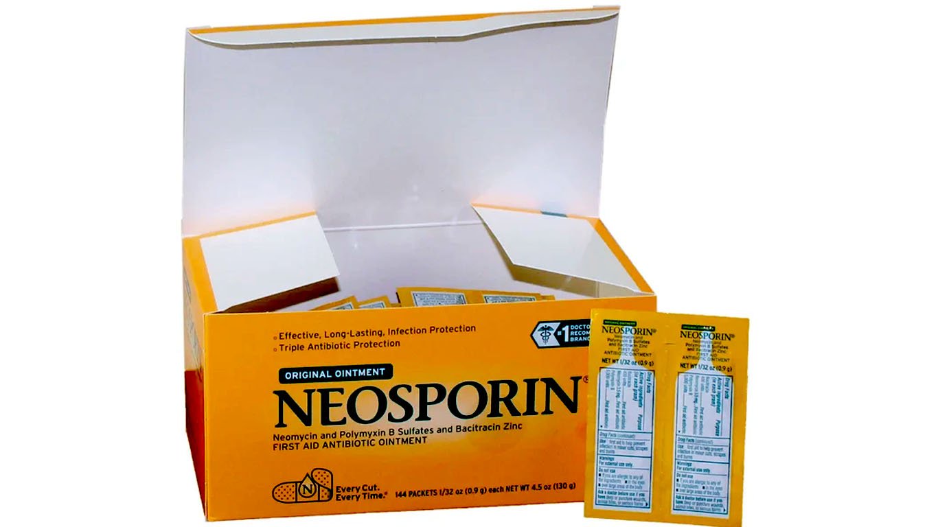 First Aid Antibiotic Neosporin Ointment 144 per Box Individual Packet,