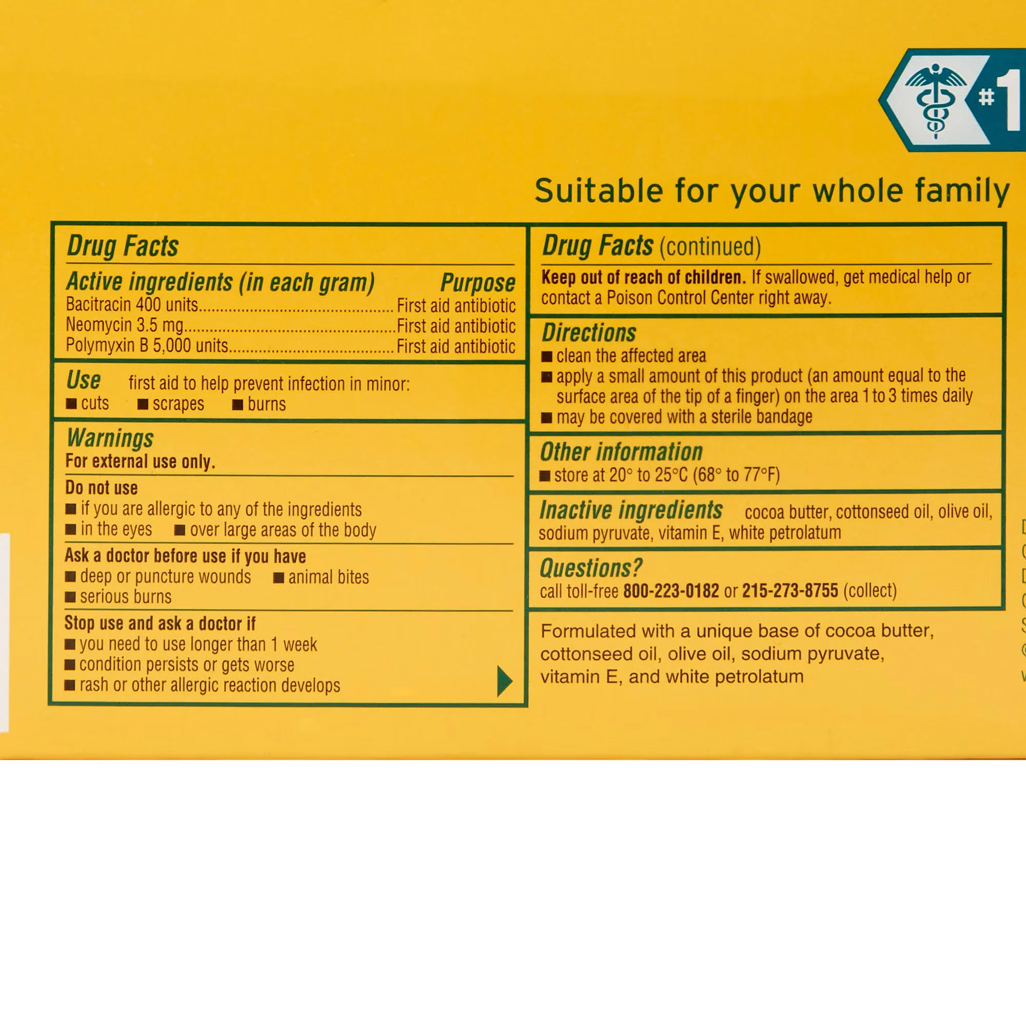 First Aid Antibiotic Neosporin Ointment 144 per Box Individual Packet, 0.9 Grams, Box Of 144