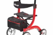 Drive Medical, 4 Wheel Rollator drive Nitro Red Adjustable Height Aluminum Frame, Count of 1