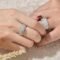 SHELOVES Womens Solitaire Round Moissanite Wedding Engagement Rings Set 2CT 