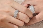 SHELOVES Womens Solitaire Round Moissanite Wedding Engagement Rings Set 2CT 