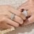 SHELOVES Womens Solitaire Round Moissanite Wedding Engagement Rings Set 2CT 