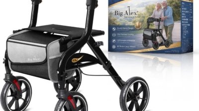 BigAlex Foldable Rollator Walker with Seat