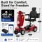 Ecomobi 20/30 Miles Heavy Duty Mobility Scooter for Seniors & Adults