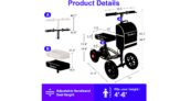 BlessReach All Terrain Foldable Knee Scooter Walker