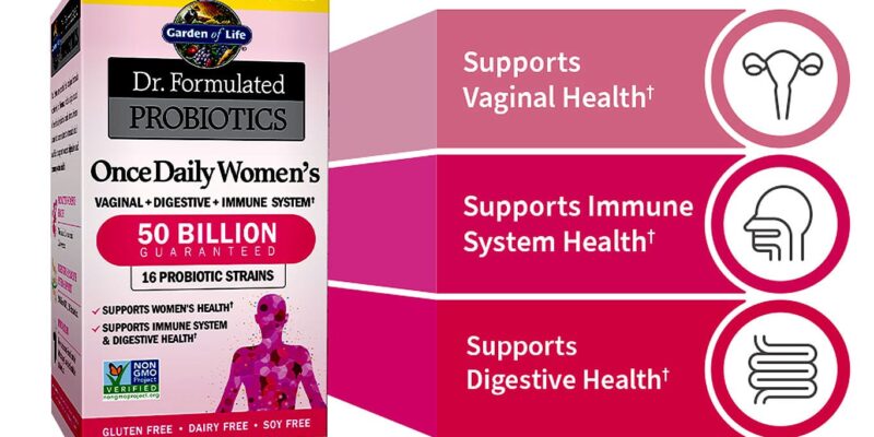 Whey Protein Isolate 10 Formulated Probiotics for Women 50 Billion CFU 16 Probiotic Strains