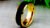 GASTON Gold-Plated Tungsten Beveled Ring with Brushed Black Center – 6mm or 8mm