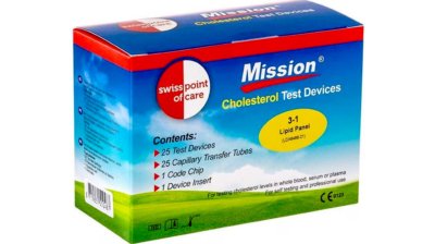 Mission 3in1 Cholesterol teststrips (25 pieces)