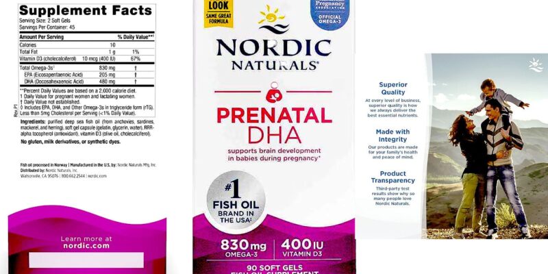 Nordic Naturals Prenatal DHA Unflavored – 90 Soft Gels