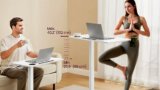 VASAGLE Overbed Table with Wheels, Mobile Standing Computer Desk